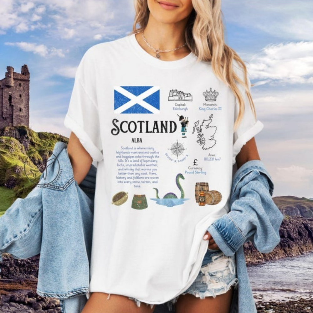 Summer Clothing Women Uk - Scotland UK T-Shirt Edinburgh Shirt Scottish