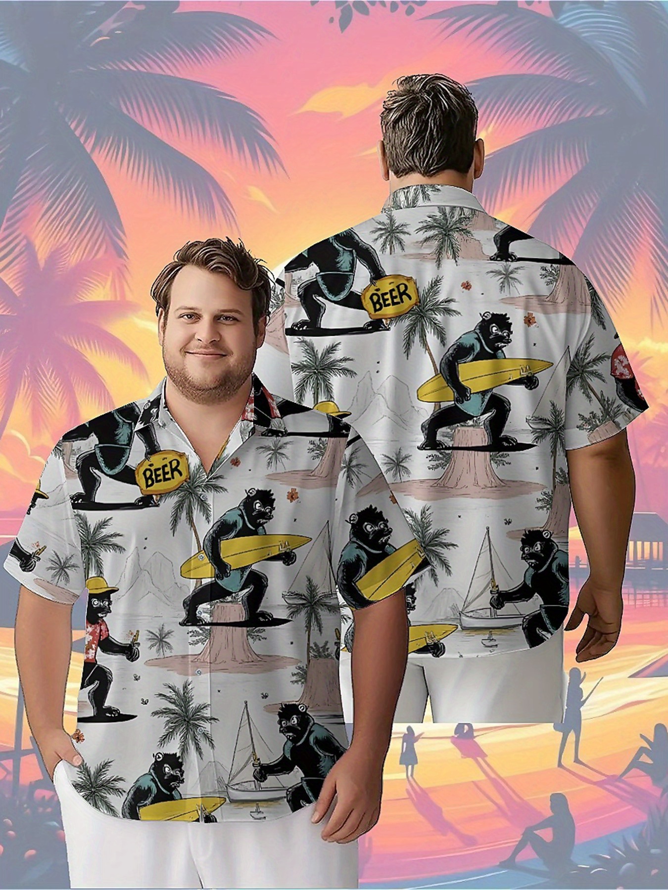 Summer Clothing Patterns - Men's Plus Size Hawaiian Shirts Tropical