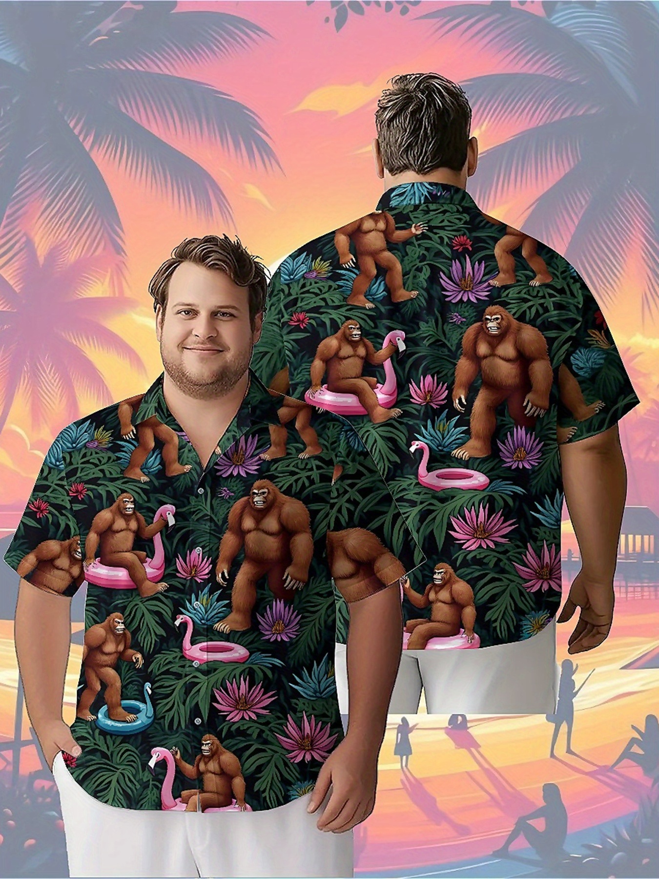 Summer Clothing Patterns - Men's Plus Size Hawaiian Shirts Gorilla