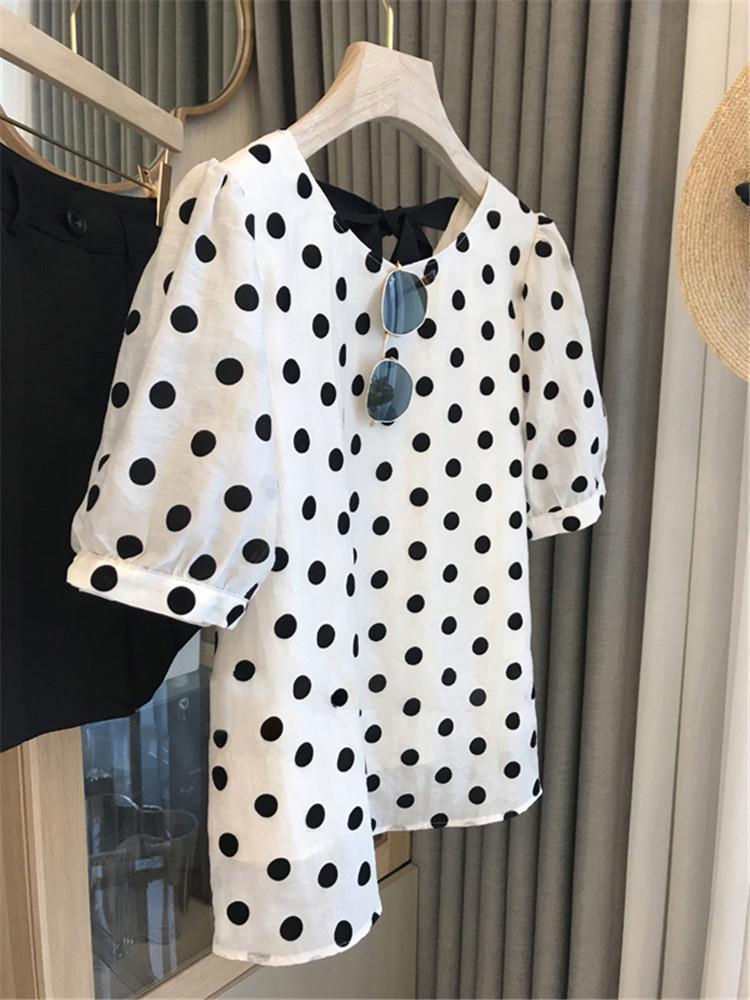 Polka Dot Blouses Women Elegan – Summer Clothing Aesthetic Bewertung und Preis