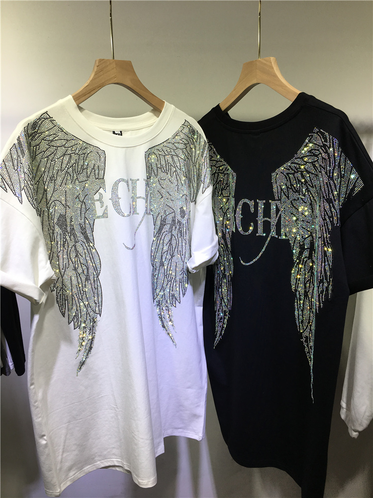L-4XL Oversize Rhinestone Ange – Summer Clothing Brands For Women Bewertung und Preis