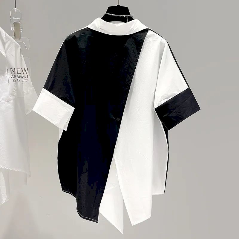 Oversized Shirts Women Patchwo – Summer Clothing Aesthetic Bewertung und Preis