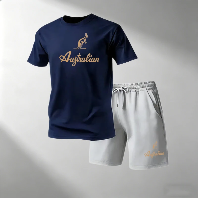 Men's Fitness T-Shirts Sets Br – Summer Gym Clothing Bewertung und Preis