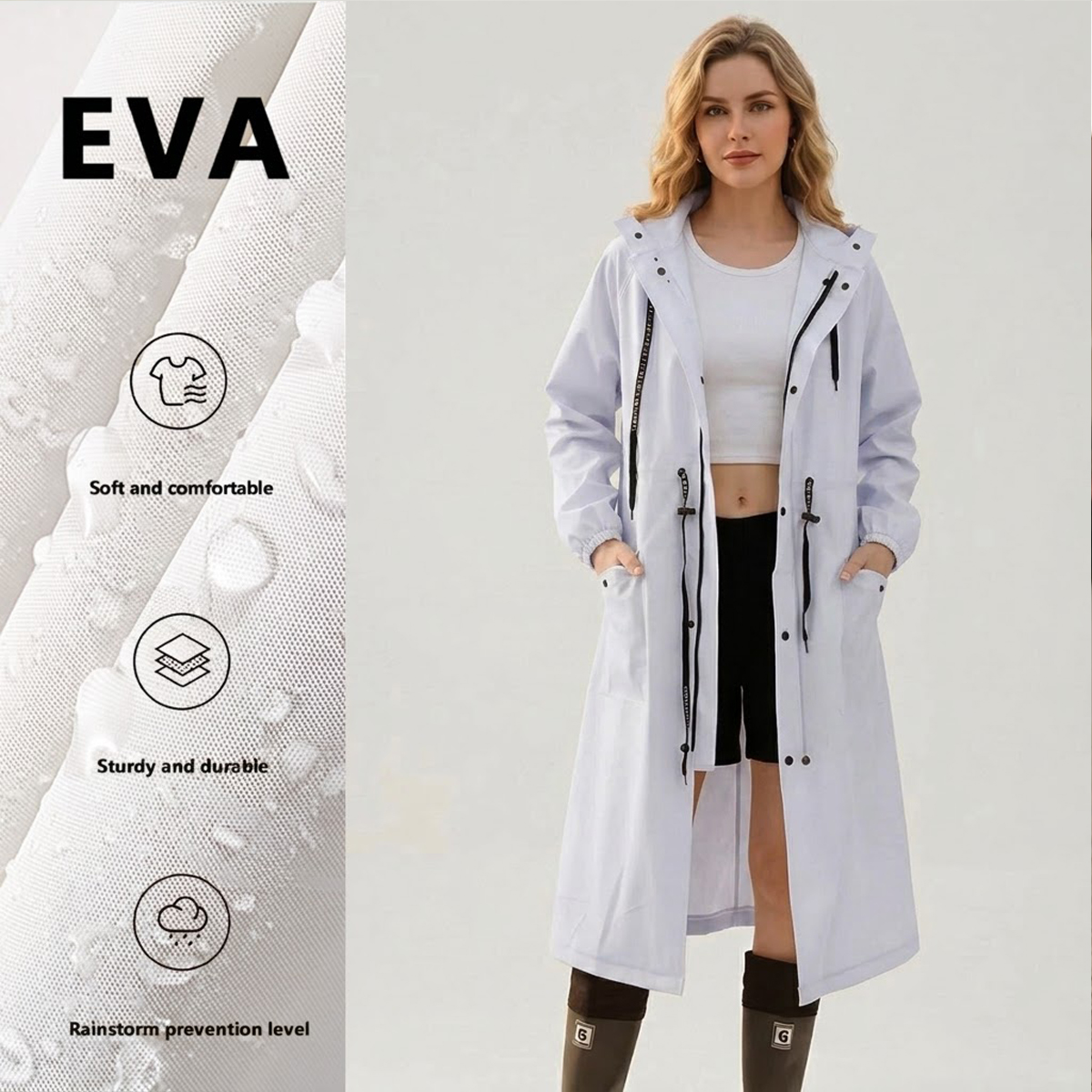 Women Long Waterproof Rain Jac – Summer Rain Clothing Bewertung und Preis