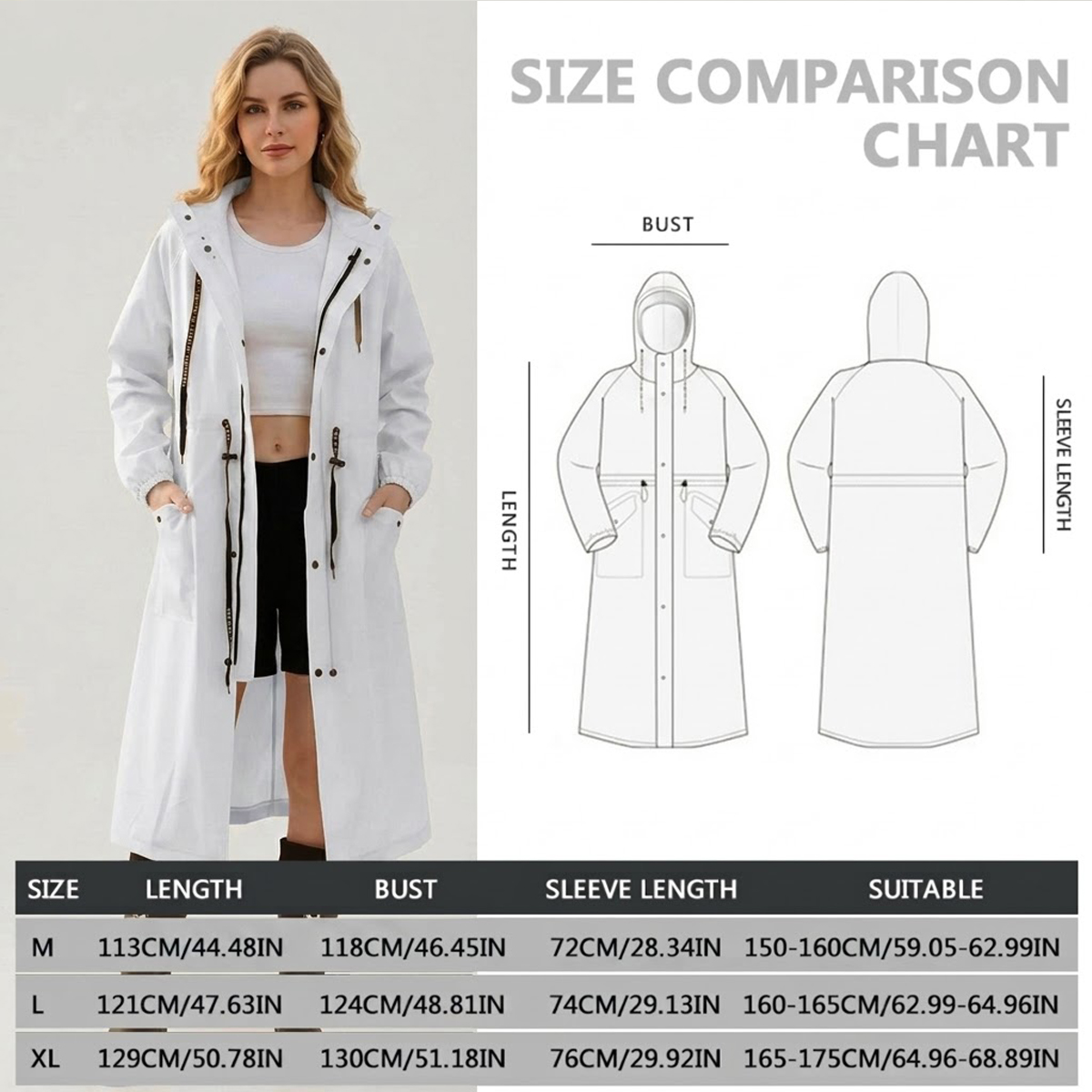 Women Long Waterproof Rain Jac – Summer Rain Clothing Bewertung und Preis