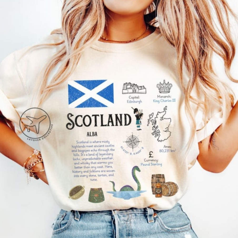 Scotland UK T-Shirt Edinburgh  – Summer Clothing Women Uk Bewertung und Preis