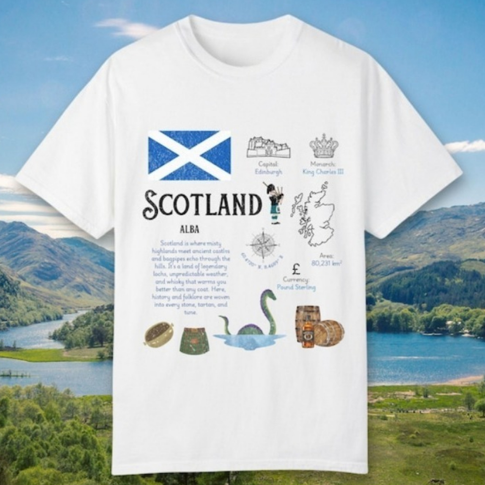 Scotland UK T-Shirt Edinburgh  – Summer Clothing Women Uk Bewertung und Preis