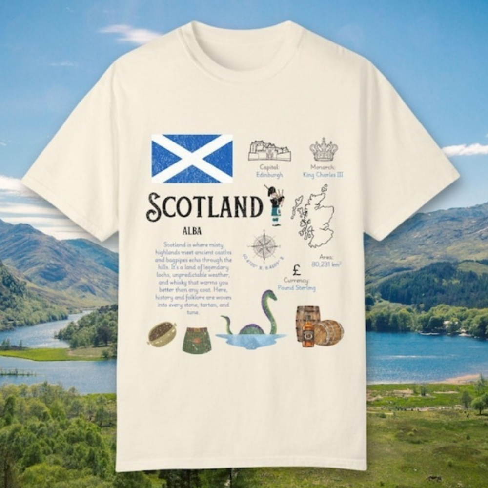 Scotland UK T-Shirt Edinburgh  – Summer Clothing Women Uk Bewertung und Preis