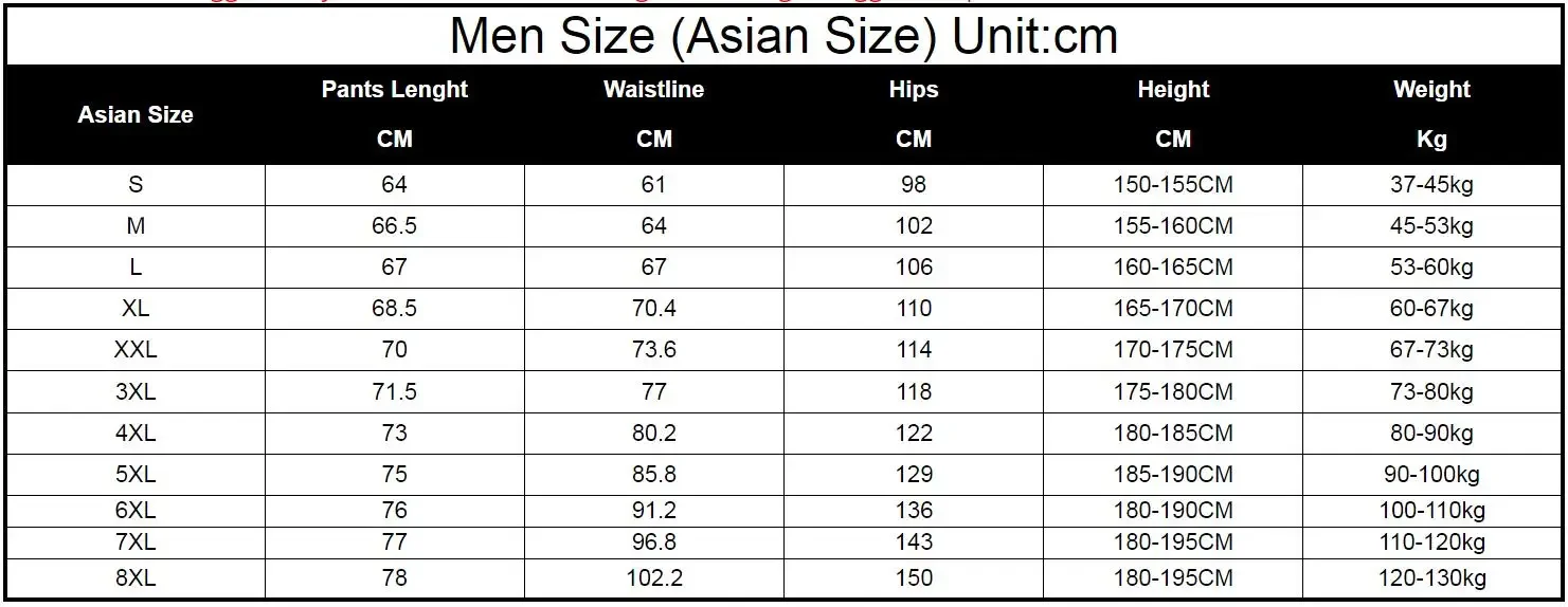 Plus Size 7XL 8XL Gym Joggers  – Summer Clothing Websites Bewertung und Preis