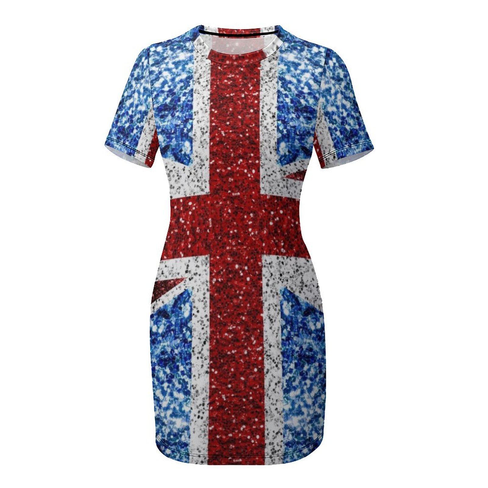 UK flag red blue white faux sp – Summer Clothing Women Uk Bewertung und Preis