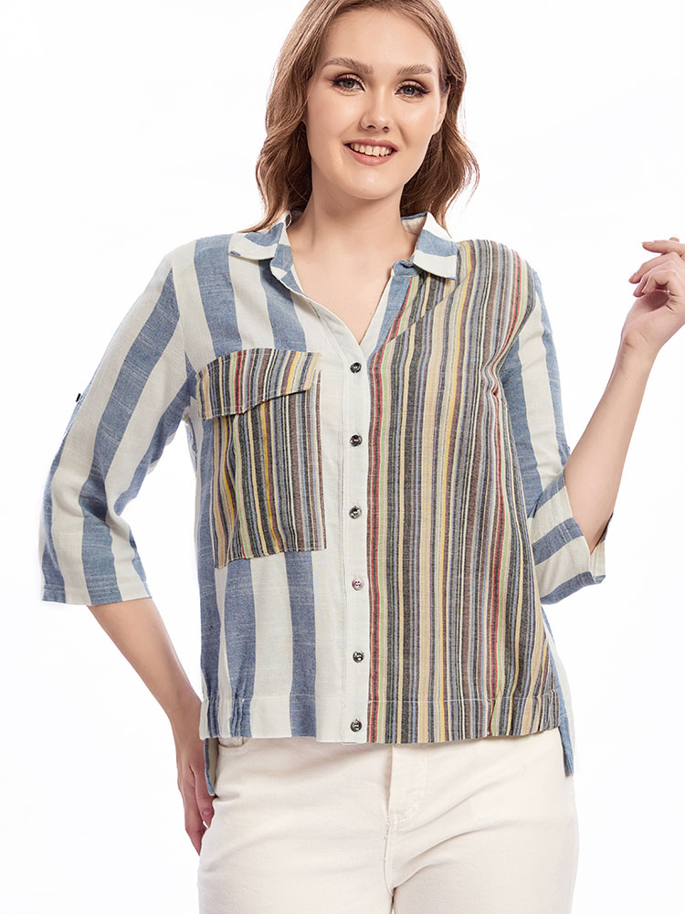 Womens plus size woven lapel s – Summer Clothing For 70 Year Old Woman Bewertung und Preis
