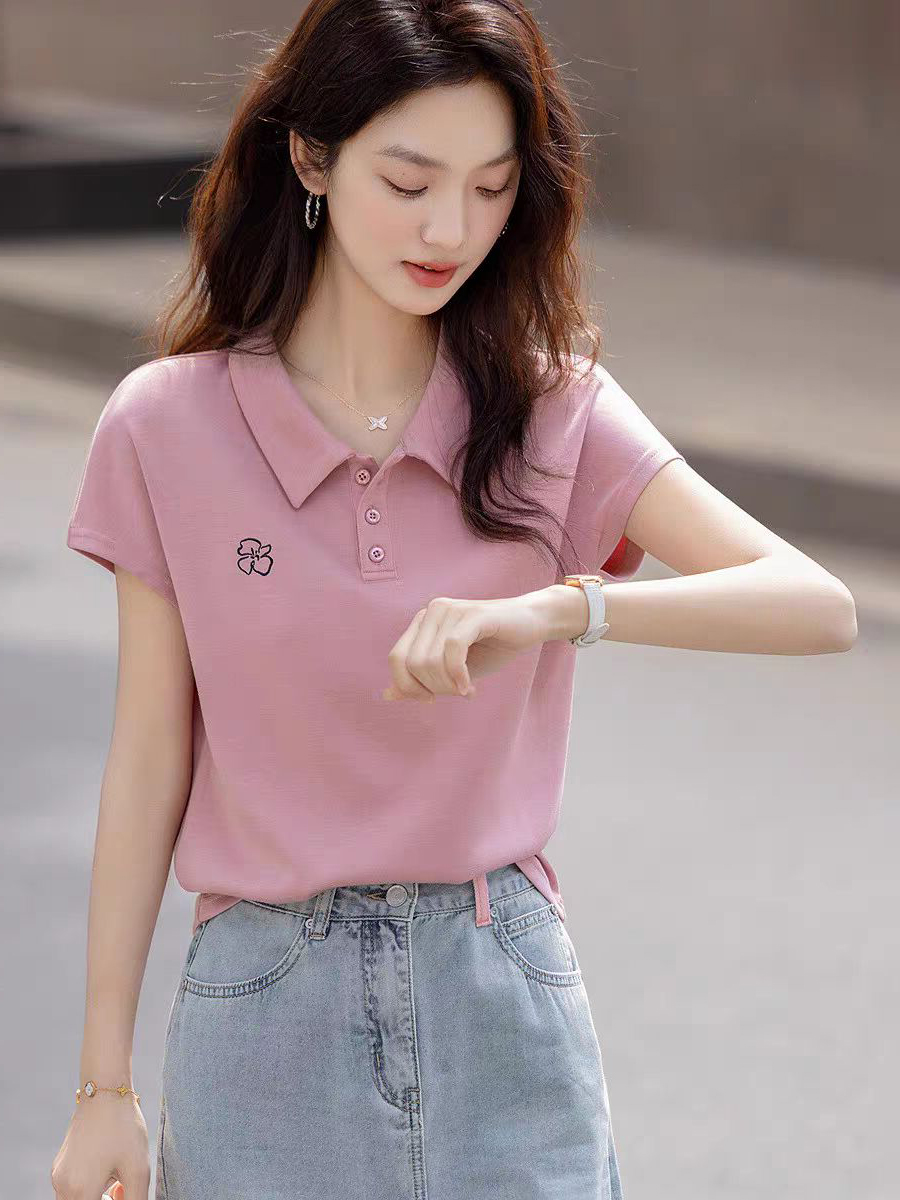 Simple Style Embroidered  Neck – Summer Clothing Outlet Bewertung und Preis