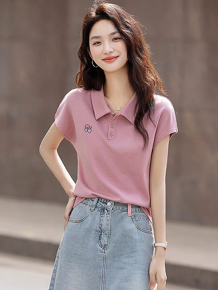 Simple Style Embroidered  Neck – Summer Clothing Outlet Bewertung und Preis