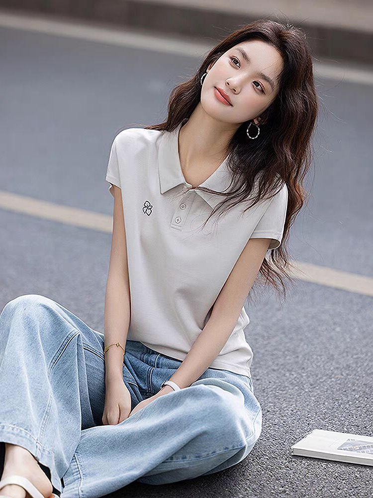 Simple Style Embroidered  Neck – Summer Clothing Outlet Bewertung und Preis