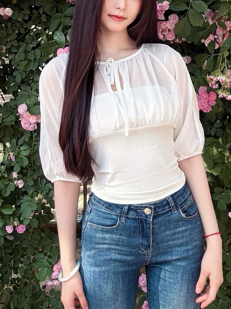 Mulberry Silk-Paneled Top with – Summer Clothing Tops Bewertung und Preis