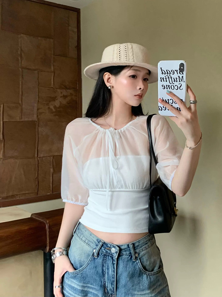Mulberry Silk-Paneled Top with – Summer Clothing Tops Bewertung und Preis