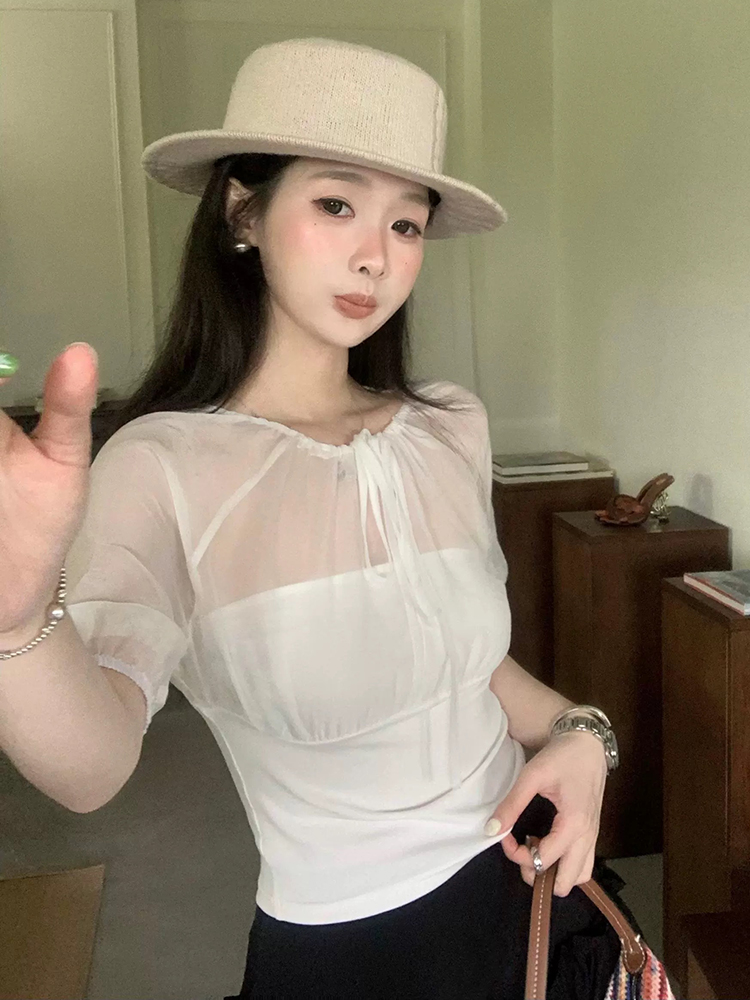 Mulberry Silk-Paneled Top with – Summer Clothing Tops Bewertung und Preis