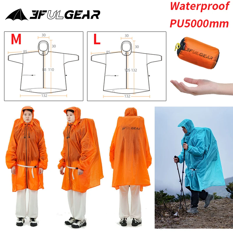 3F UL GEAR Zipper Raincoat 15D – Summer Rain Clothing Bewertung und Preis
