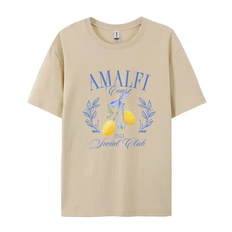 Lemon Print T-shirt Short Slee – Summer Clothing Aesthetic Bewertung und Preis