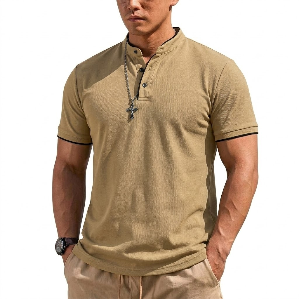 Summer Short Sleeve Henley Shi – Summer Gym Clothing Bewertung und Preis