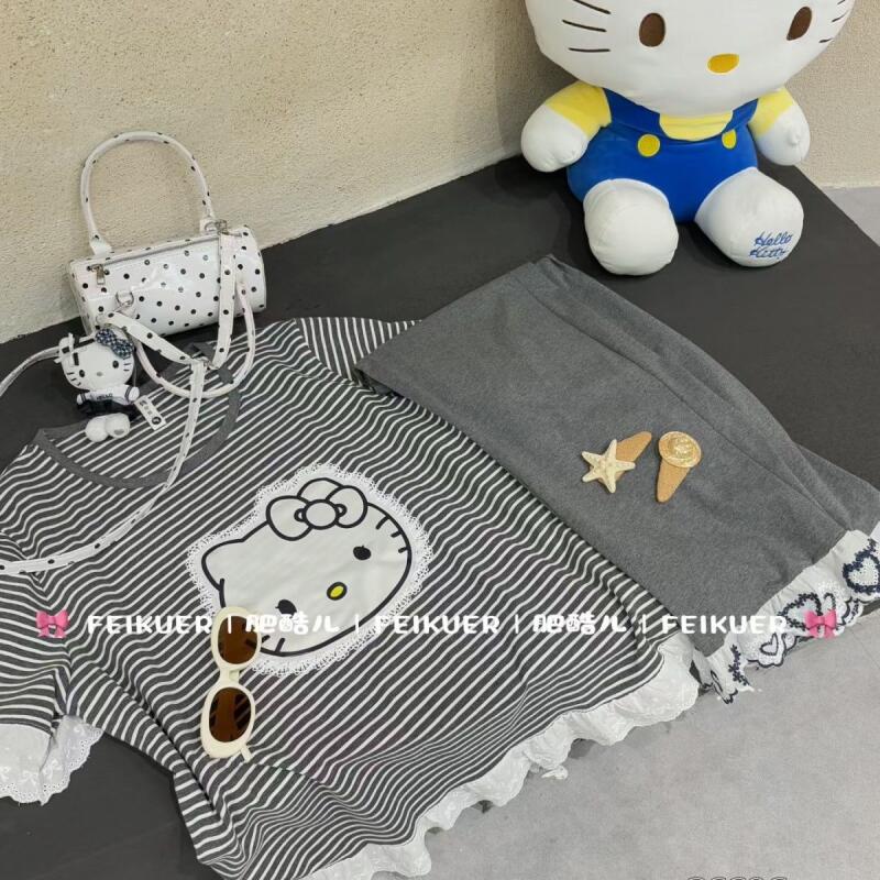 Summer New Hello Kitty Striped – Summer Clothes Bewertung und Preis