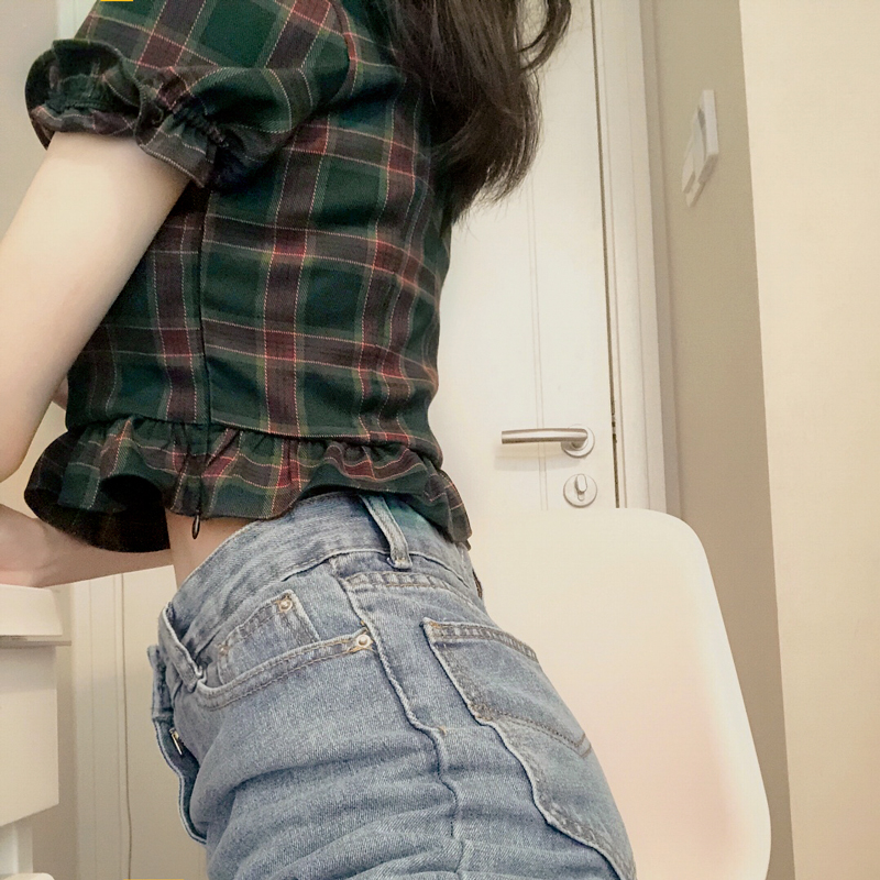 Shirts Women Plaid Retro Edibl – Summer Clothing Aesthetic Bewertung und Preis