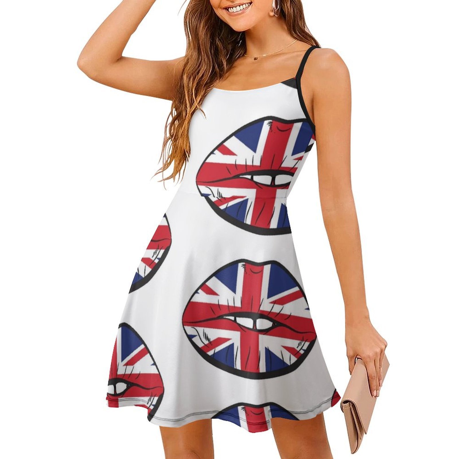 British Flag Fan Lips Uk Fan U – Summer Clothing Women Uk Bewertung und Preis