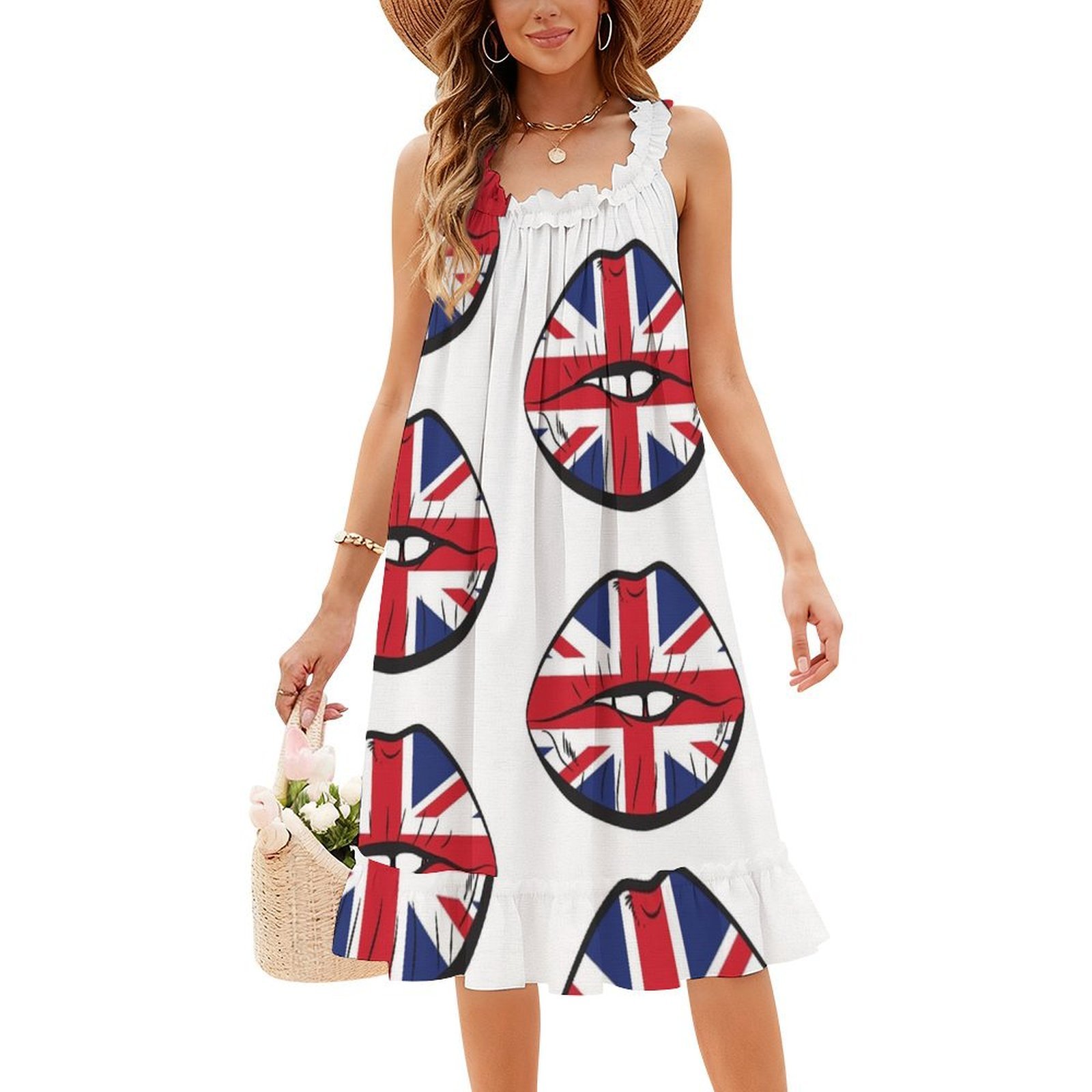 British Flag Fan Lips Uk Fan U – Summer Clothing Women Uk Bewertung und Preis