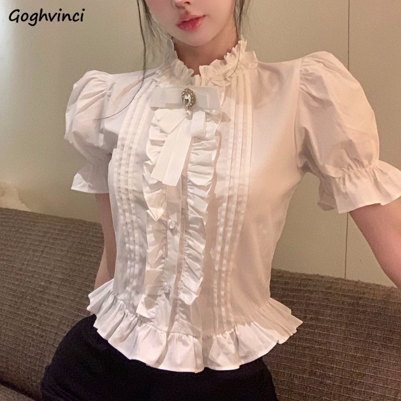 Puff Sleeve Shirts Women White – Summer Clothing Aesthetic Bewertung und Preis