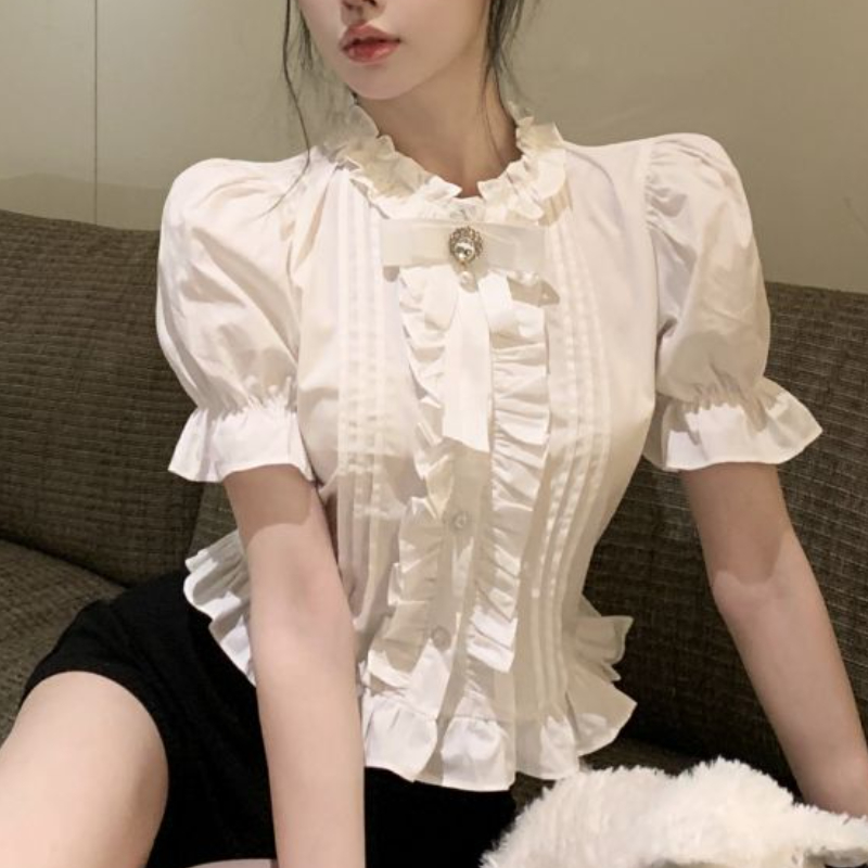 Puff Sleeve Shirts Women White – Summer Clothing Aesthetic Bewertung und Preis